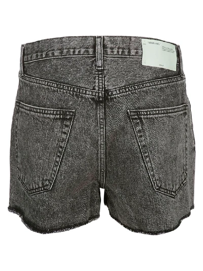 Shop Off-white Scarf Detail Shorts In Grey Wash