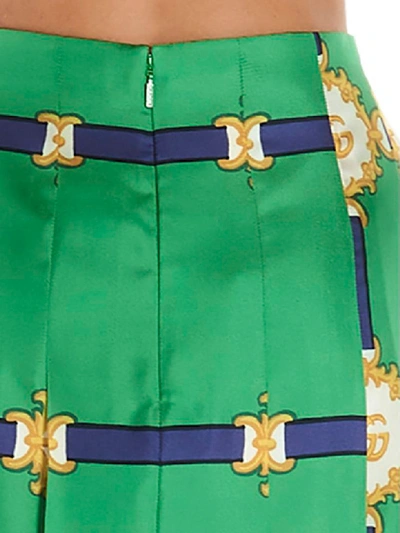 Shop Gucci Gg Doubloon Skirt In Green