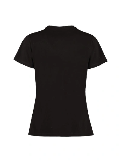 Shop Pinko Imbrunire Embroidered Cotton T-shirt In Black