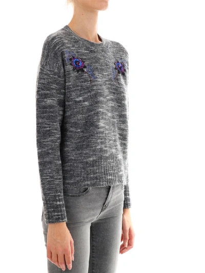Shop Kenzo Passion Flower Jumper In Grey
