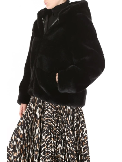 Shop Ava Adore Faux Fur Coat In Nero (black)