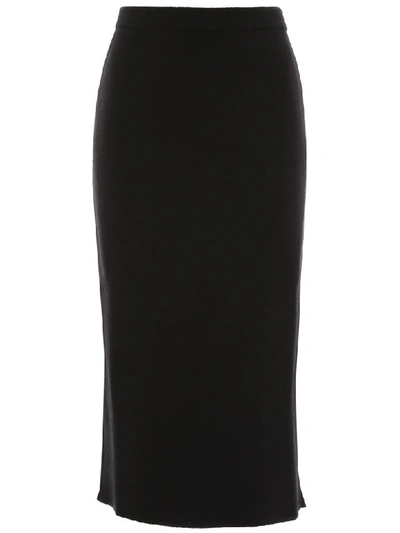 Shop Alessandra Rich Wool Skirt In Black (black)