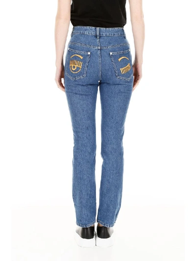 Shop Chiara Ferragni Flirting Jeans In Blu (blue)