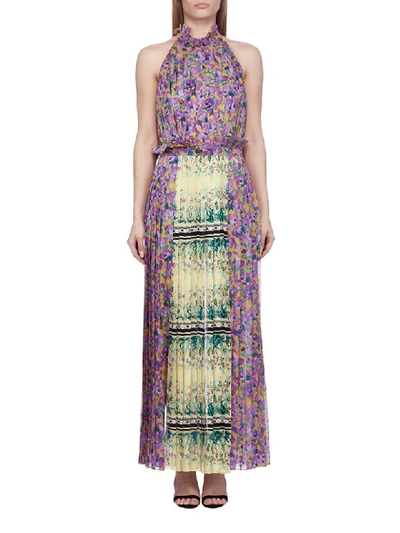 Shop Raquel Diniz Floral Print Dress In Viola/rosa
