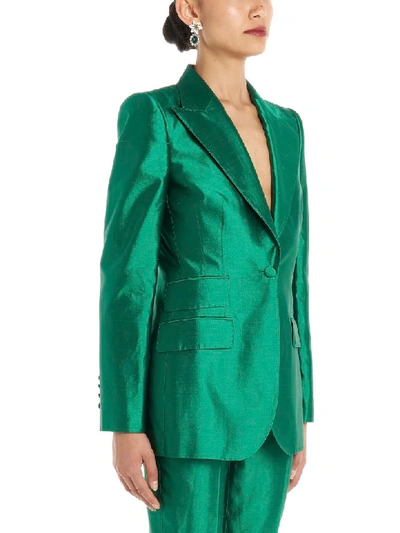 Shop Dolce & Gabbana Mikado Shantung Jacket In Green