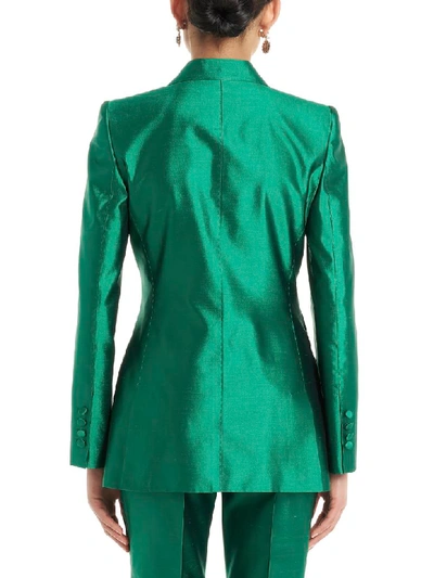 Shop Dolce & Gabbana Mikado Shantung Jacket In Green