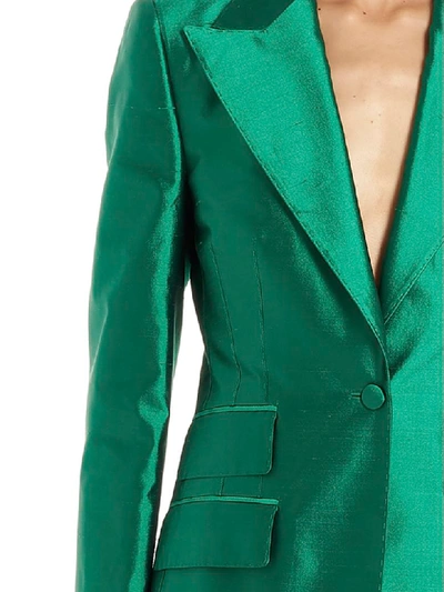 Shop Dolce & Gabbana Mikado Shantung Jacket In Green