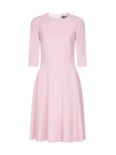 Shop Dolce & Gabbana Viscose Blend Cady Dress In Rosa