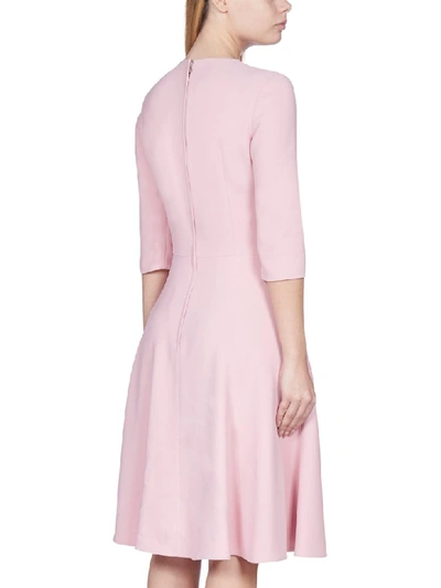Shop Dolce & Gabbana Viscose Blend Cady Dress In Rosa