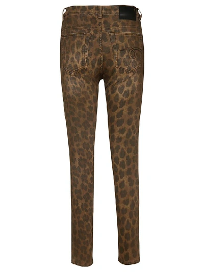 Shop R13 Leopard Print Skinny Jeans In Brown/black