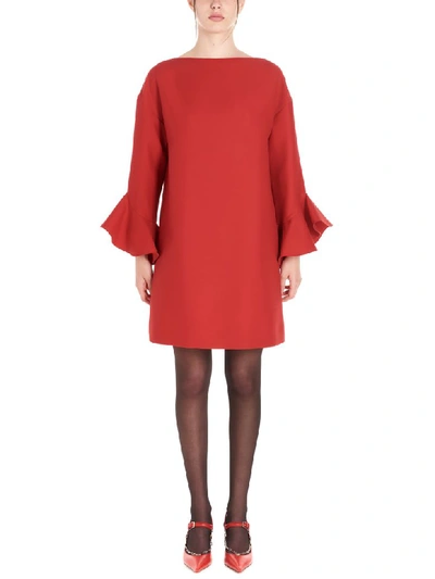 Shop Valentino Dress In Red