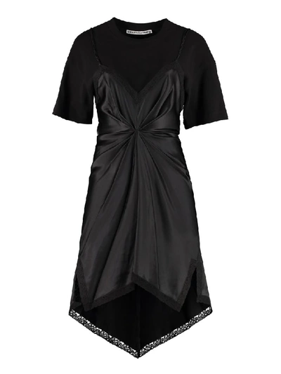 Shop Alexander Wang Silk Mini Dress In Black
