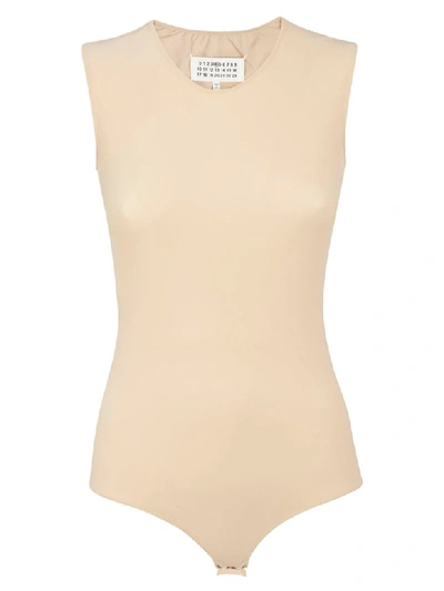 Shop Maison Margiela Sleeveless Bodysuit In Nude