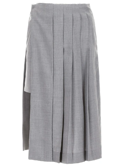 Shop Rokh Kilt Skirt In Grey (grey)