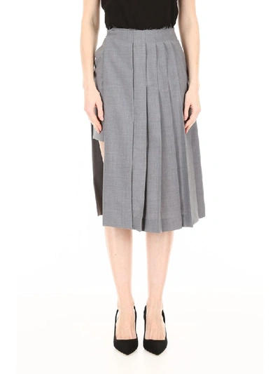 Shop Rokh Kilt Skirt In Grey (grey)