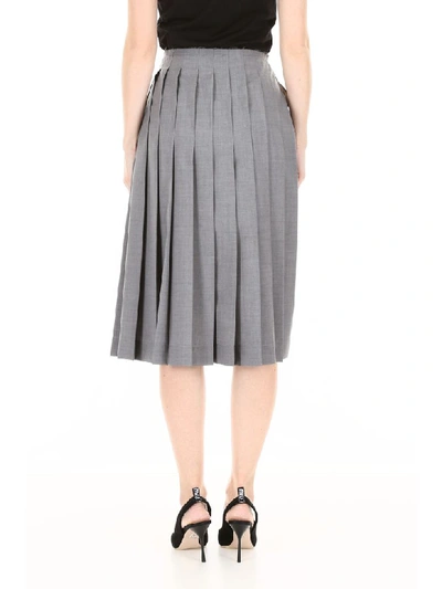 Shop Rokh Kilt Skirt In Grey (grey)