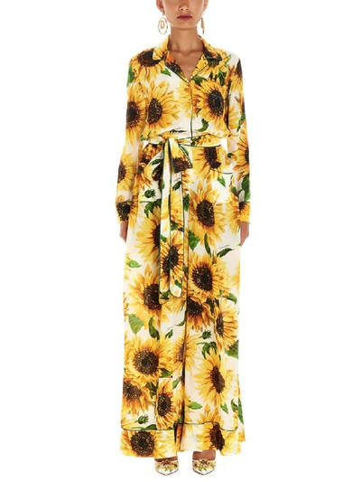 Shop Dolce & Gabbana Girasoli Jumpsuits In Multicolor