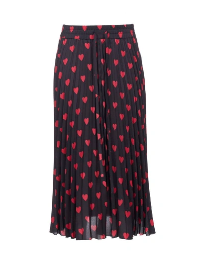 Shop Red Valentino Skirt In Nero