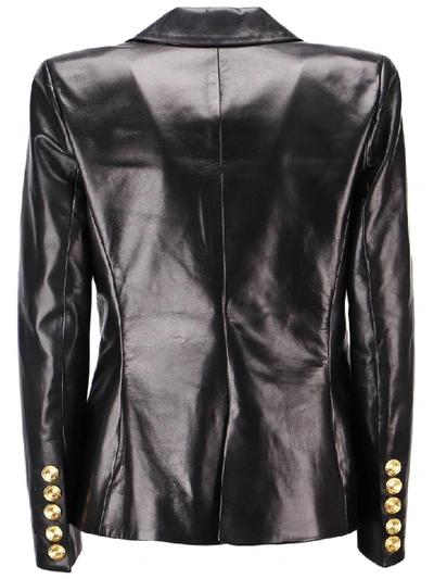 Shop Alexandre Vauthier Leather Jacket In Black
