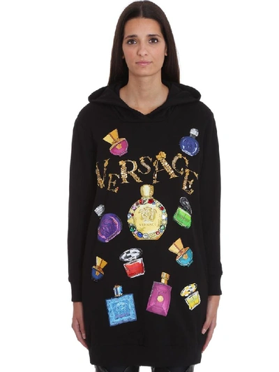 Shop Versace Sweatshirt In Black Wool