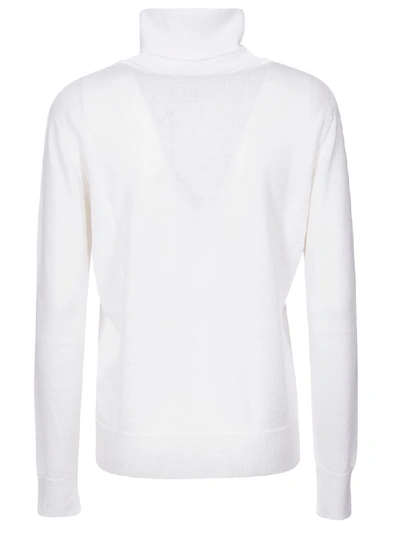 Shop Gcds Turtleneck Sweater In Bianco