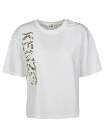Shop Kenzo Logo Boxy T-shirt In White
