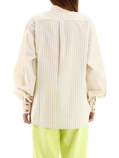 Shop Sies Marjan Striped Emanuela Shirt In Nude Stripe (beige)