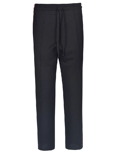 Shop Isabel Marant Side Striped Track Pants In Black/yellow