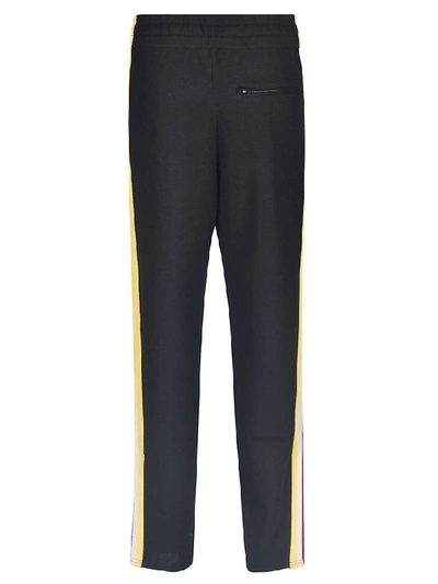 Shop Isabel Marant Side Striped Track Pants In Black/yellow
