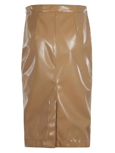 Shop Burberry Pencil Skirt In Utility Beige