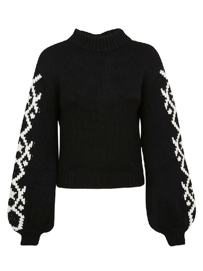 Shop Alanui Geometric Star Intarsia Sweater In Embassy
