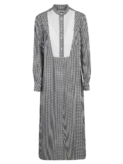 Shop Calvin Klein Checked Dress In Black