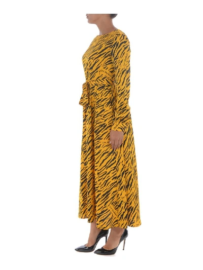 Shop Love Moschino Dress In Giallo Ocra/nero