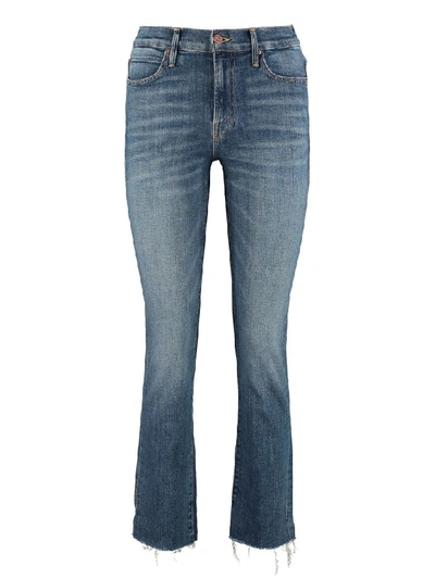 Shop Mother The Rascal Frayed Slim Fit Jeans In Denim