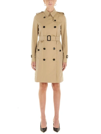 Shop Burberry Kensington Trench In Beige