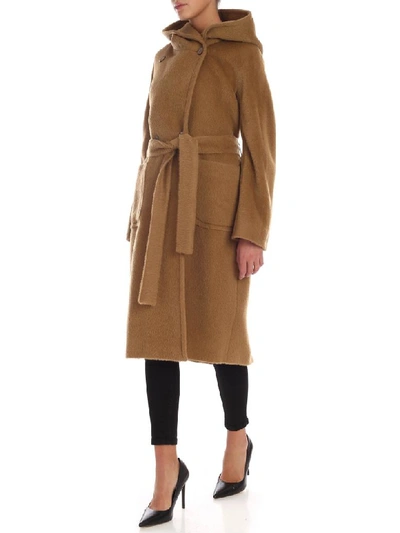 Shop Tagliatore - Daisy Hooded Coat In Camel