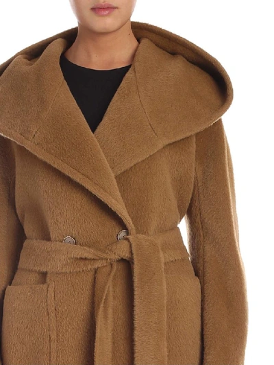 Shop Tagliatore - Daisy Hooded Coat In Camel