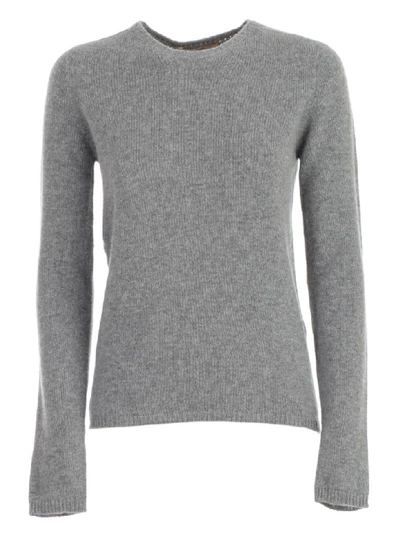 Shop Nuur Sweater L/s Crew Neck Cashmere In Grigio Medio