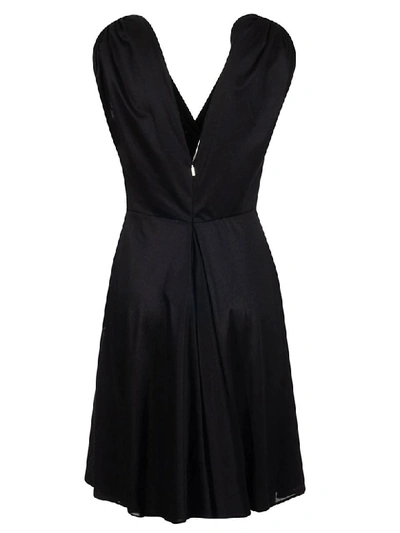 Shop Neil Barrett Pleated Dress In Black
