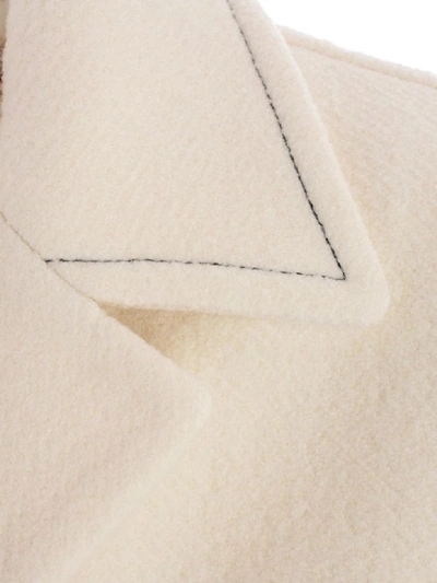 Shop Marni Coat Wool Twill In Stone White