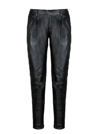 Shop Saint Laurent Trousers In Black