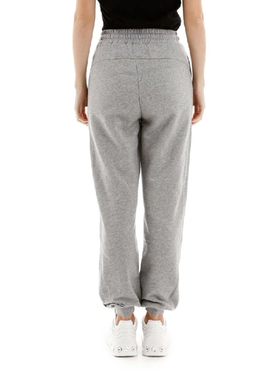 Shop Pinko Joggers With Embroidery In Grey Mel (grey)