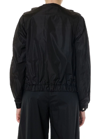 Shop Moncler Genius Black Padded Scallop Jacket