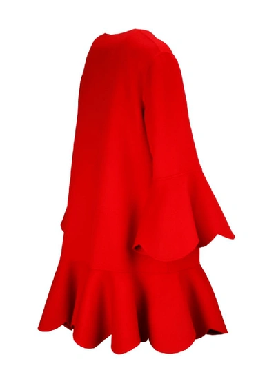 Shop Valentino Coat In Red