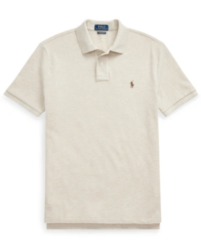 Shop Polo Ralph Lauren Men's Classic-fit Mesh Polo In Expedition Dune