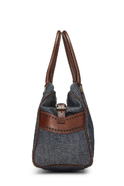 Pre-owned Fendi Navy Denim Handbag