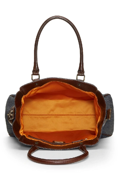 Pre-owned Fendi Navy Denim Handbag