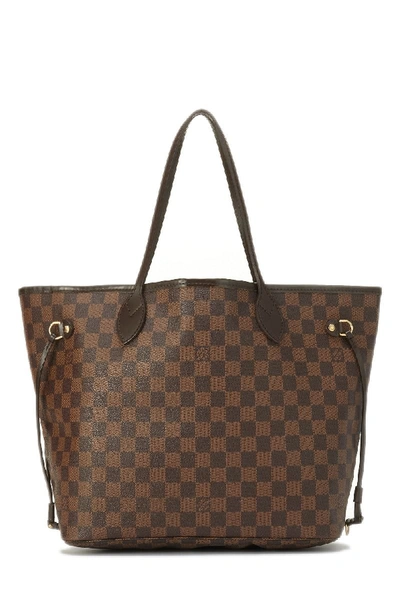 Pre-owned Louis Vuitton Damier Ebene Neverfull Mm