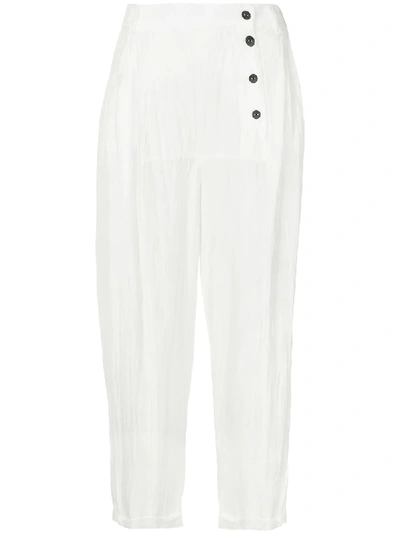 Shop Taylor Panelled Relief Trousers In White