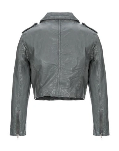 Shop Muubaa Biker Jacket In Grey